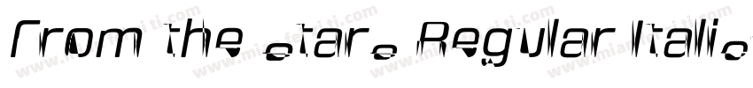 From the Stars Regular Italic字体转换